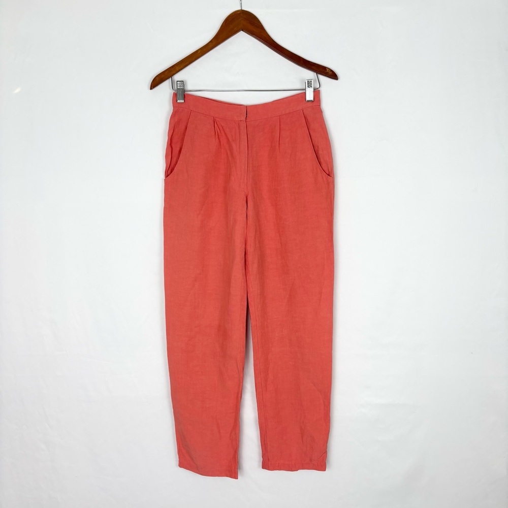Jesse Kamm‎ Silk Tailored Trouser Pant Size XS Pink Coral USA California